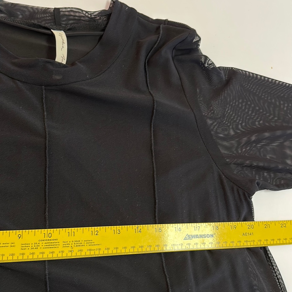 Cynthia Ashby size Large Calliope Dress black NWT knit mesh lined layers - Picture 7 of 12